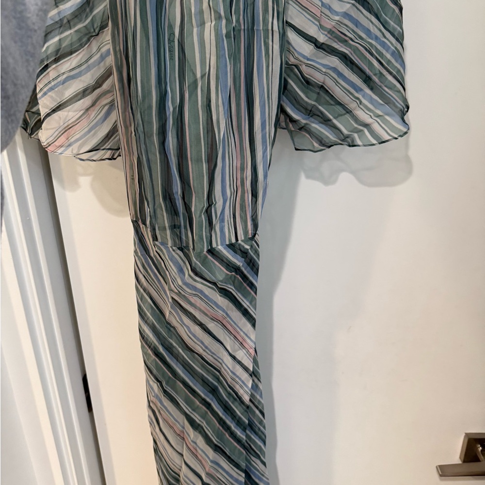 Diane Von Furstenberg Multicolor Striped Long Sleeve Dress - Picture 5 of 9